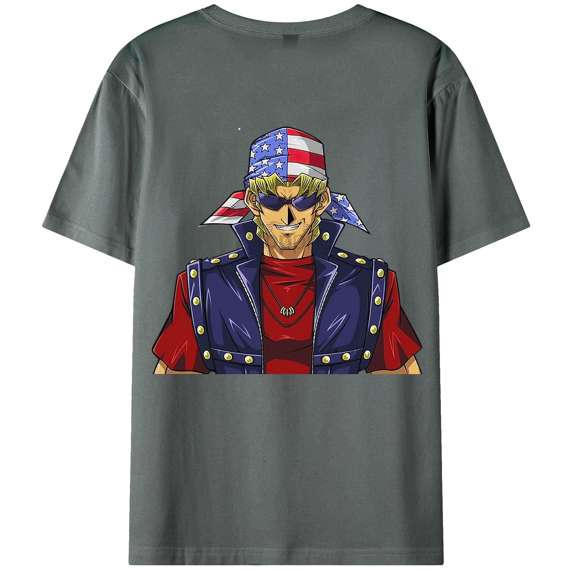 （画像用） 遊☆戯☆王 Yu-Gi-Oh! 綿100％ メンズ半袖Tシャツ（バックプリント） 通気性